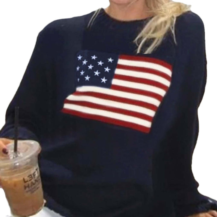 Lune London | Women's Knit Sweater with American Flag Design