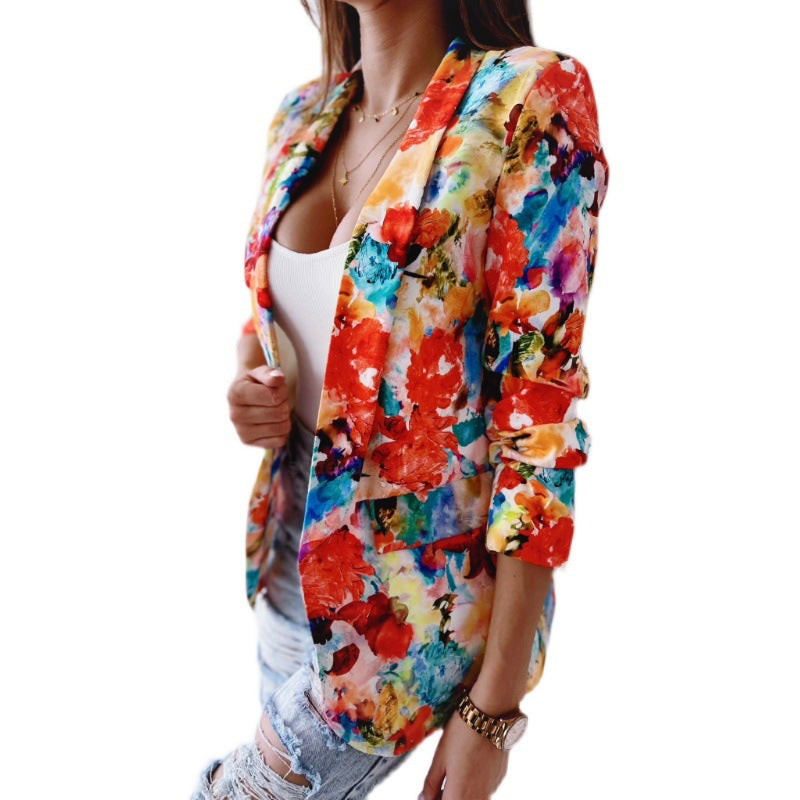 Jacket for women with floral design and flattering cut Lune London