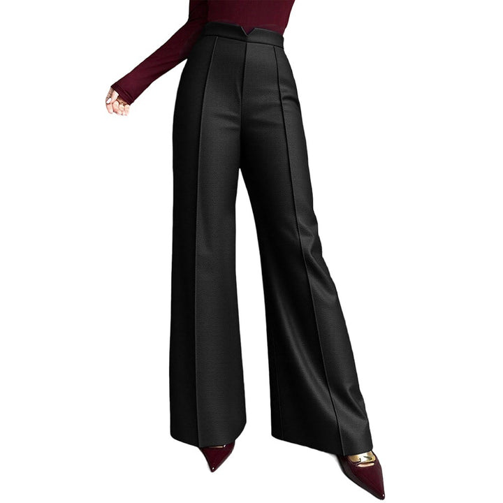 Pantalons palazzo taille haute pour femmes avec plis élégants Chic & Stil