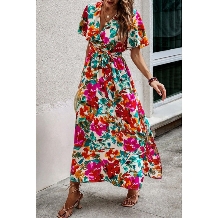 Lune London floral print maxi dress for women