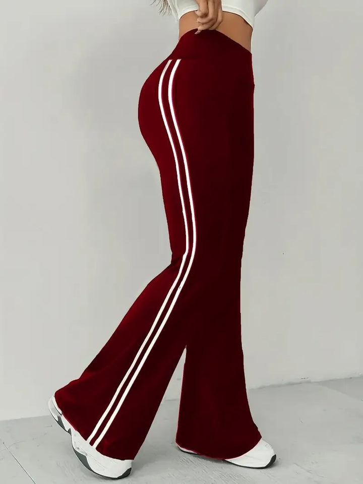 Leggings sportives bootcut pour femmes avec rayures Chic & Stil