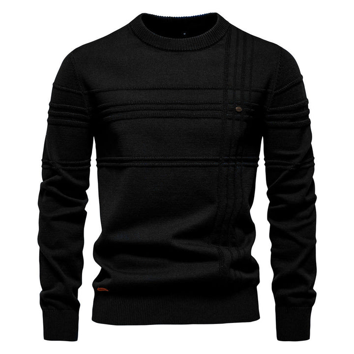 Men's Knitted Sweater with Modern Structural Design and Comfort Fit Lune London