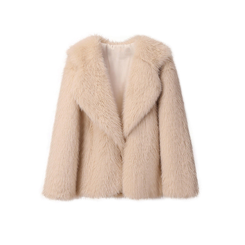 Ladies oversized luxurious faux fur coat Lune London