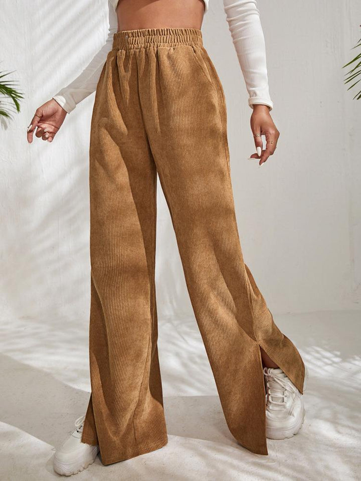 High-waisted straight leg leisure pants for women Lune London