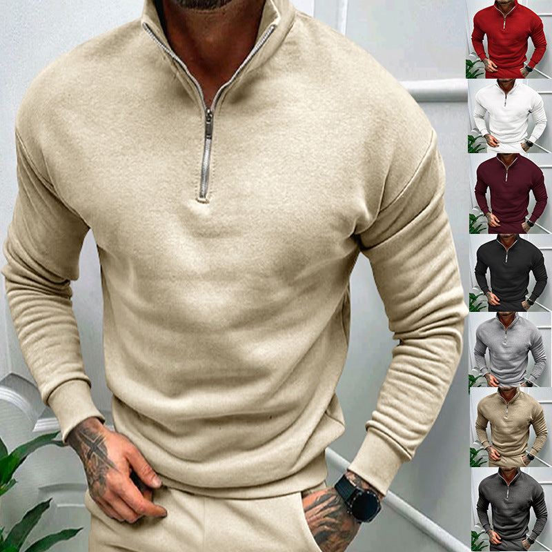 Men's sweatshirt with high collar and zip Lune London