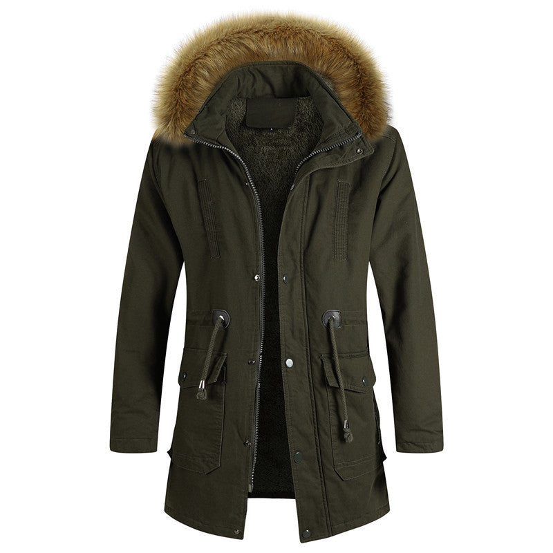 Warm winter jacket for men with removable hood and fleece lining Lune London