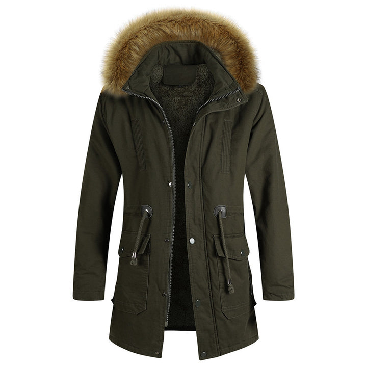 Warm winter jacket for men with removable hood and fleece lining Lune London