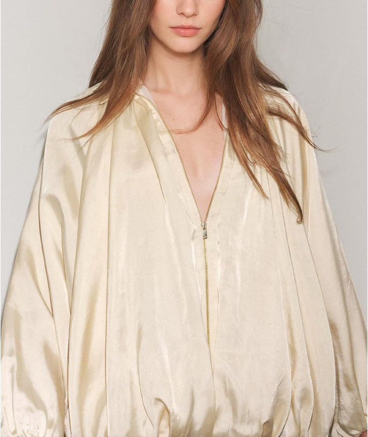 Ladies lightweight oversized silk jacket Lune London