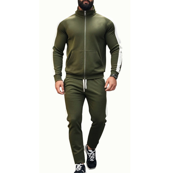 Sport leisure suit for men with high collar and practical zip pockets Lune London