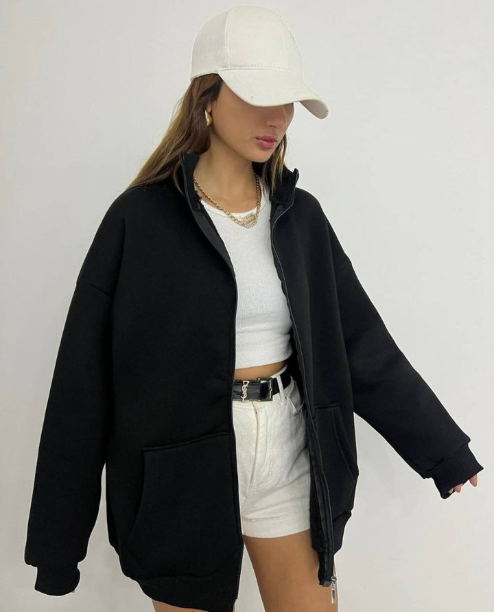 Oversized hoodie for women in soft material Lune London