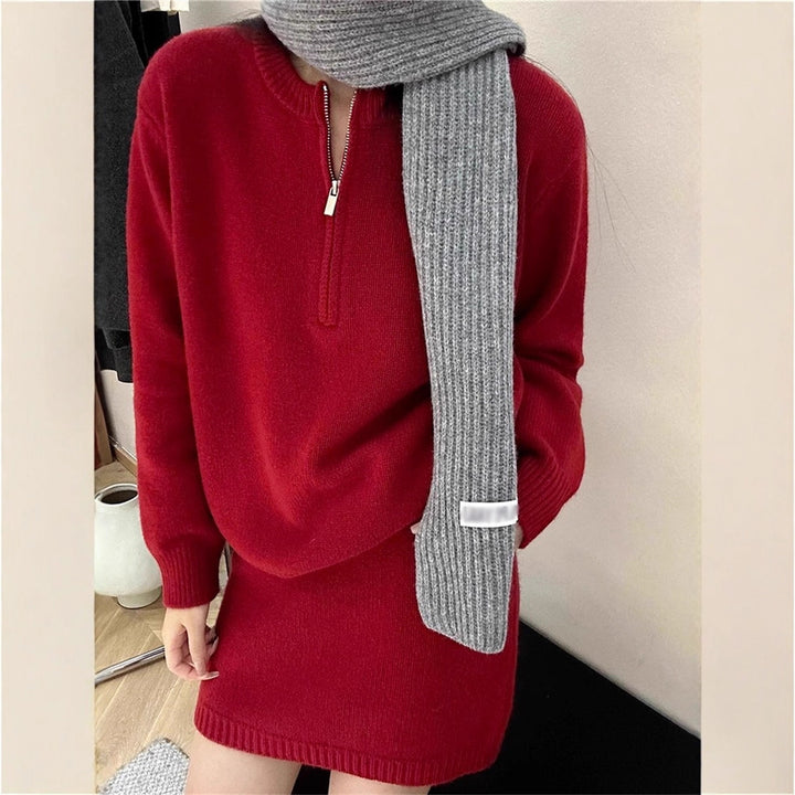 Robe en tricot pour femmes avec fermeture éclair Chic & Stil