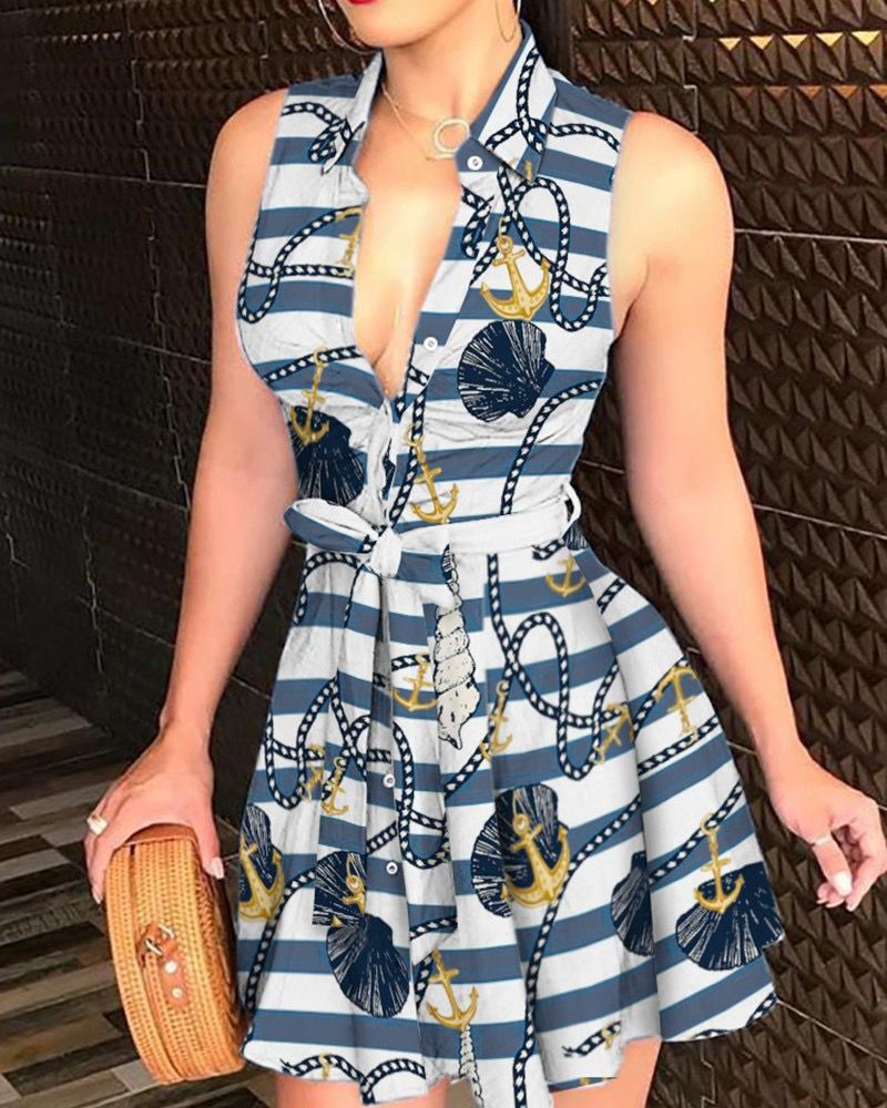 Ladies Chic and Stylish Mini Shirt Dress