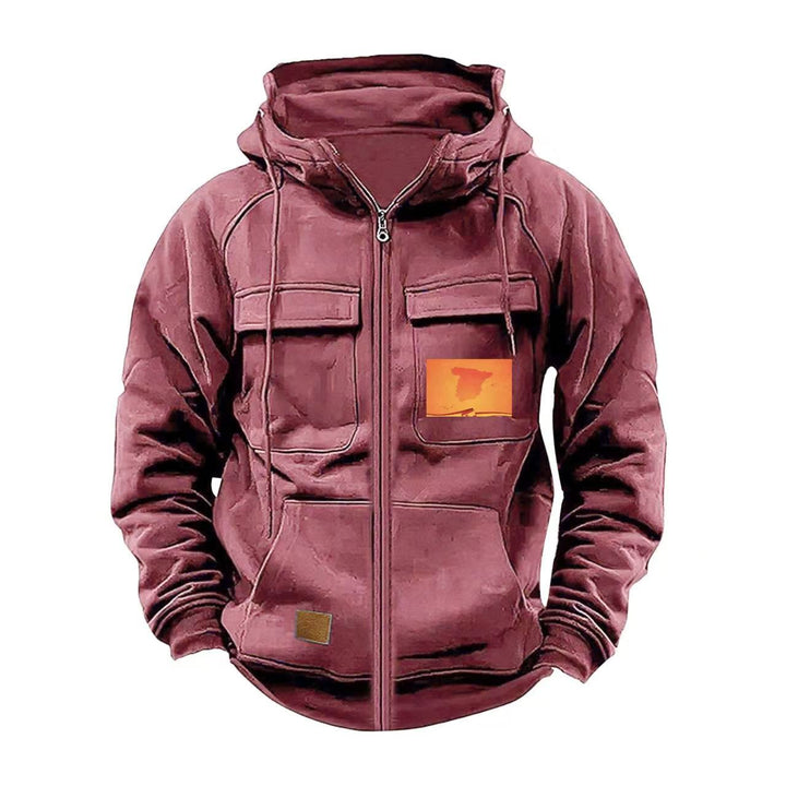Multifunctional hooded jacket for men with practical pockets Lune London