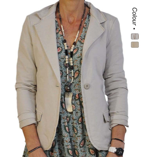 Women Elegant Blazer with Structured Details and Slim-Fit Cut Lune London