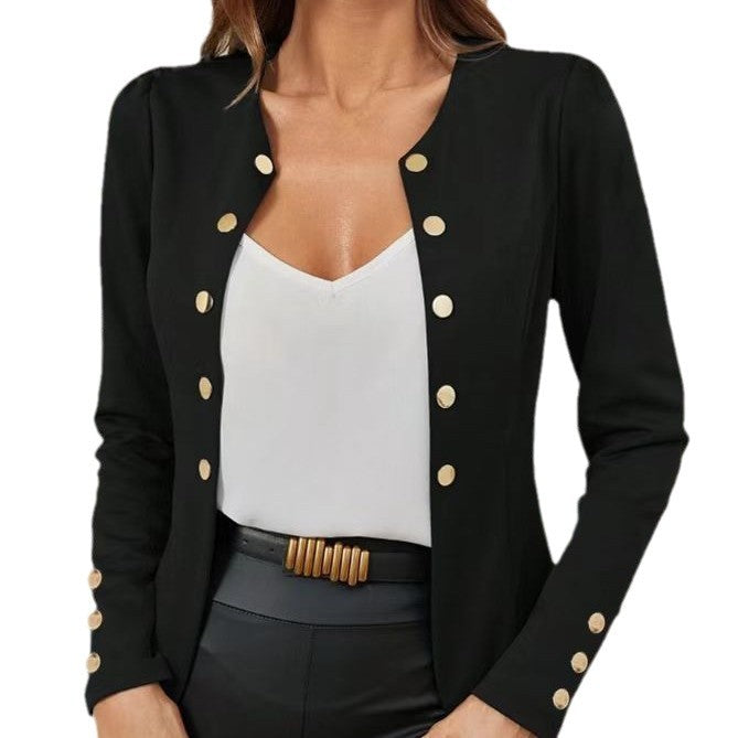 Fashion blazer jacket for women with elegant button details Lune London