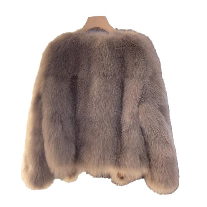 Veste en fausse fourrure confortable pour femmes avec une coupe élégante et des boucles décoratives Chic & Stil