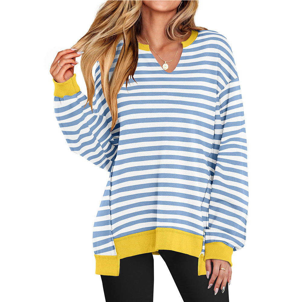 Women casual sweater with V-neck and raglan sleeves Lune London
