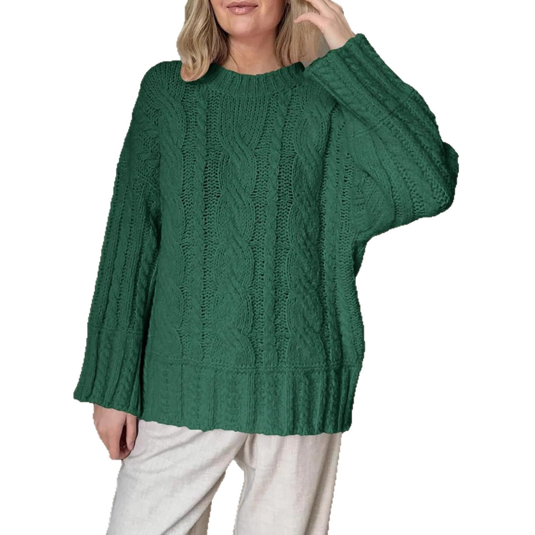 Oversized knitted sweater for women with twisted pattern Lune London