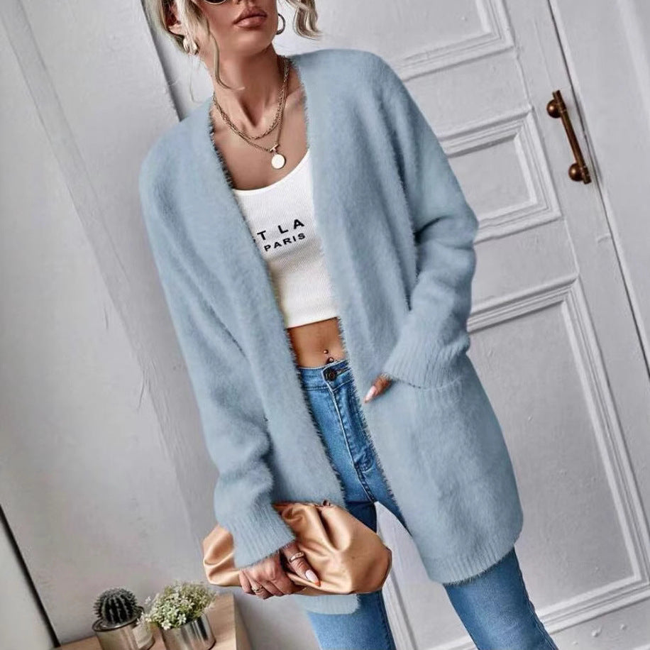 Ladies open cardigan cozy in soft material Lune London