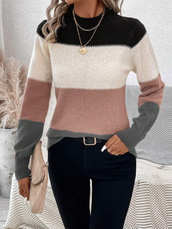 Women’s knitted sweater with modern color combinations Lune London
