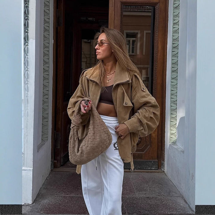 Lune London casual suede jacket for women
