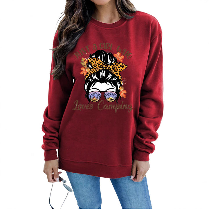 Sweatshirt pour femmes avec motif artistique de camping Chic & Stil
