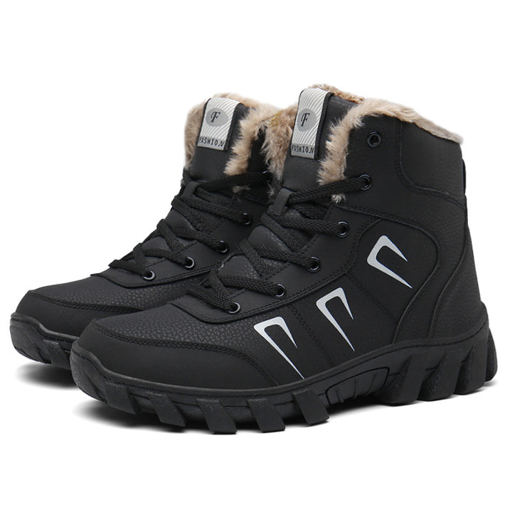 Winter boots for women with faux fur collar and non-slip sole Lune London