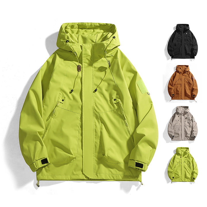 Women's waterproof outdoor jacket with adjustable hood and breathable inserts Lune London