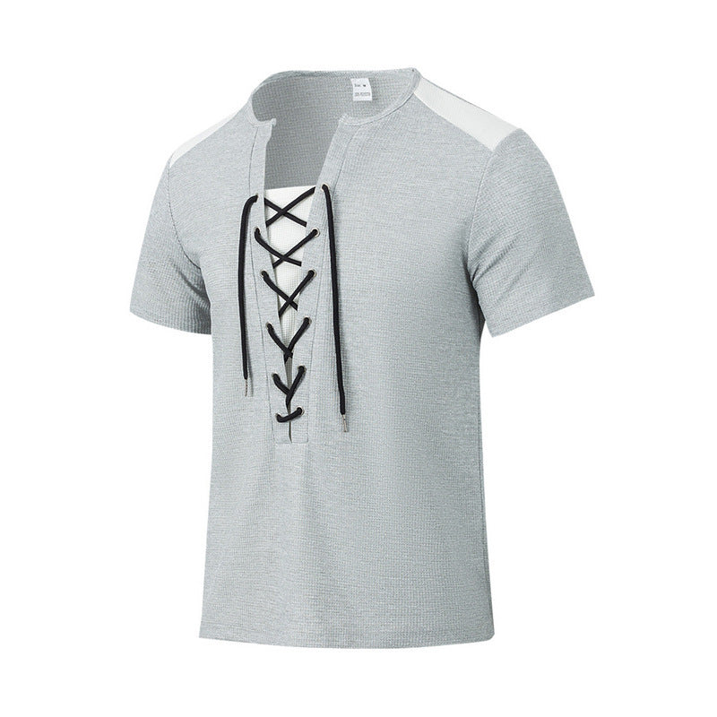 Short Sleeve Men's T-shirt with Innovative Lace Design Lune London