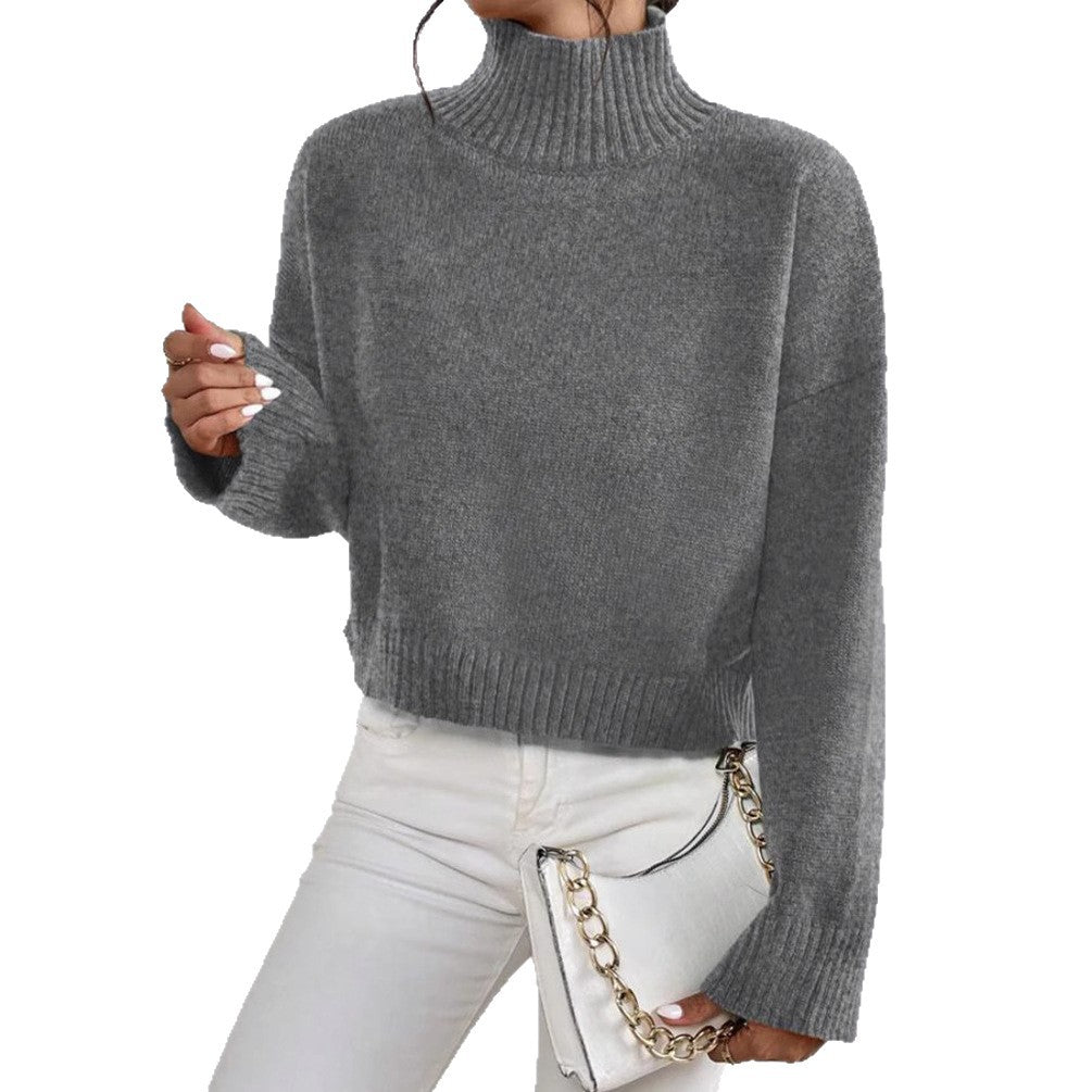 Ladies trendy collar sweater in soft wool Lune London