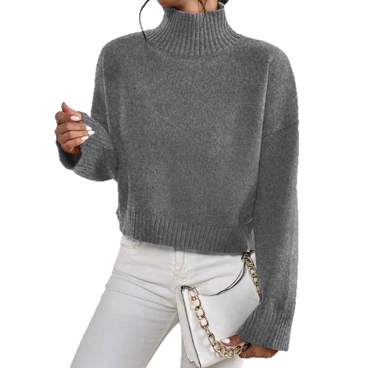 Ladies trendy collar sweater in soft wool Lune London