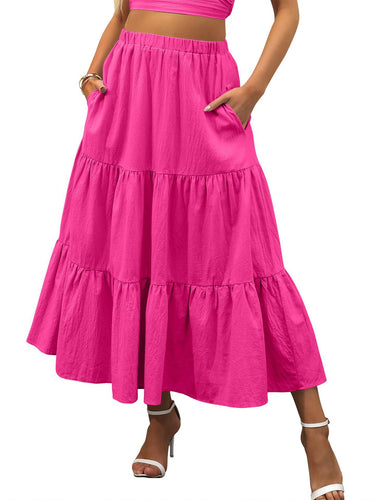 Lune London women's layered maxi skirt