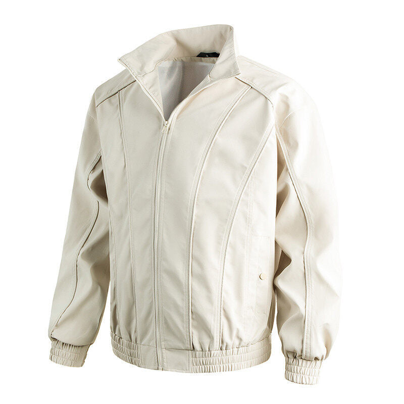 Leisure jacket for men with stand-up collar and elastic waist Lune London
