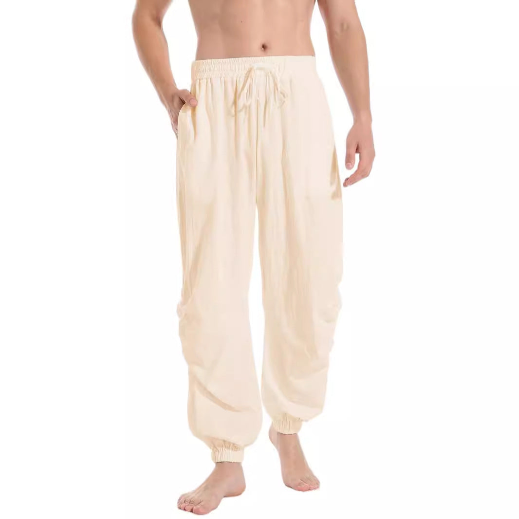 Casual men's pants in lightweight fabric with tapered leg Lune London