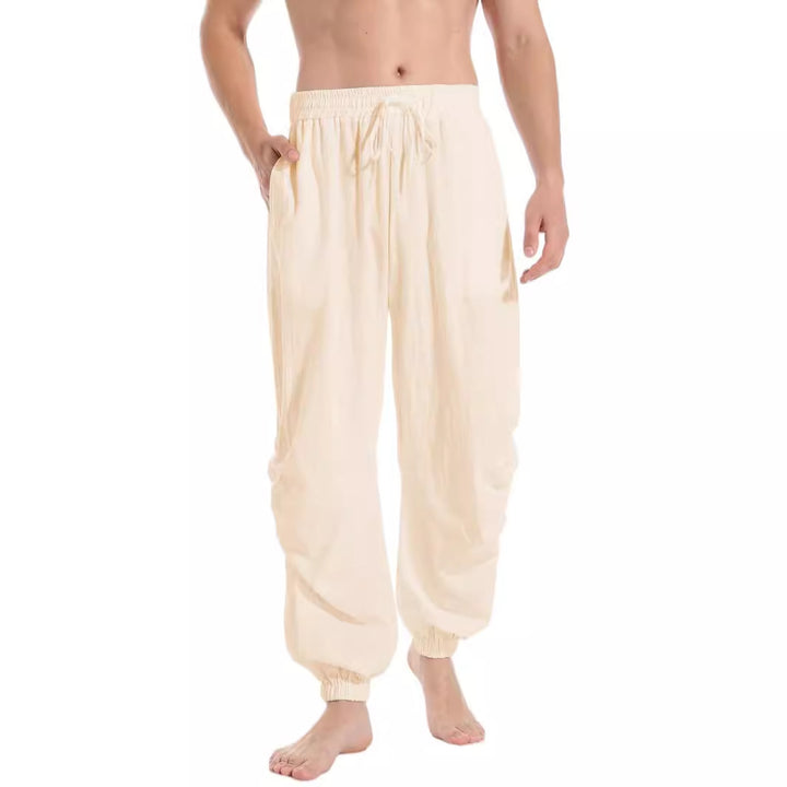 Casual men's pants in lightweight fabric with tapered leg Lune London