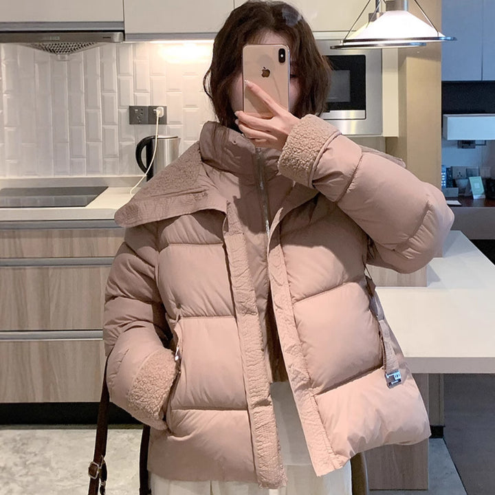 Ladies Stylish and Warm Down Jacket with High Collar and Practical Pockets Lune London