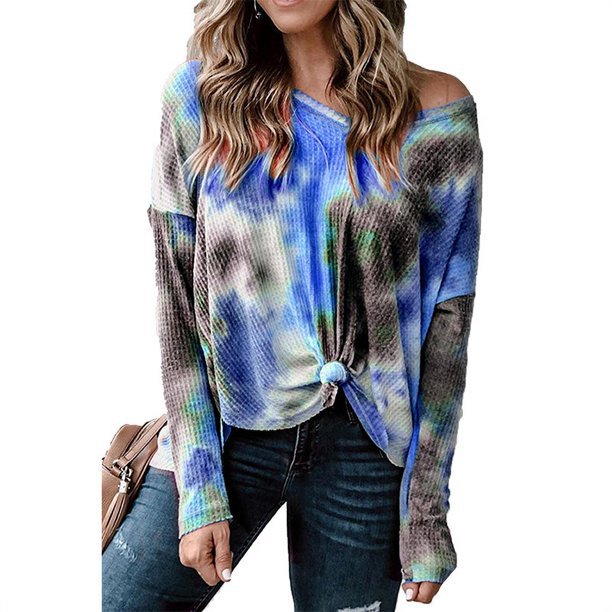 Waffle knit off-the-shoulder top for women Lune London