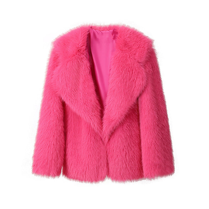Ladies oversized luxurious faux fur coat Lune London