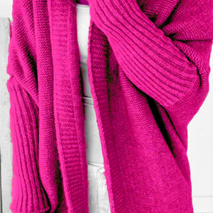 Ladies Casual Knit Sweater with Open Front and Fine Texture Chic and Style