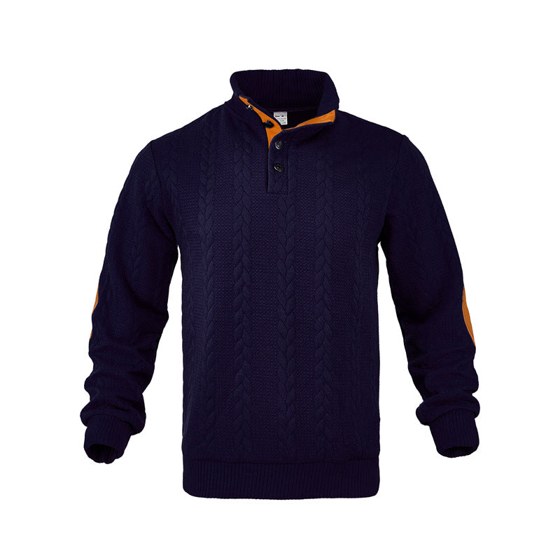 Structured men's sweater with trendy high collar Lune London