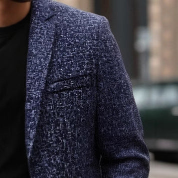Men's Elegant Structured Blazer with Modern Fabric and Stylish Details Lune London