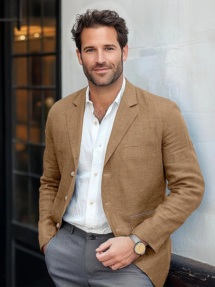Casual linen blazer for men Lune London