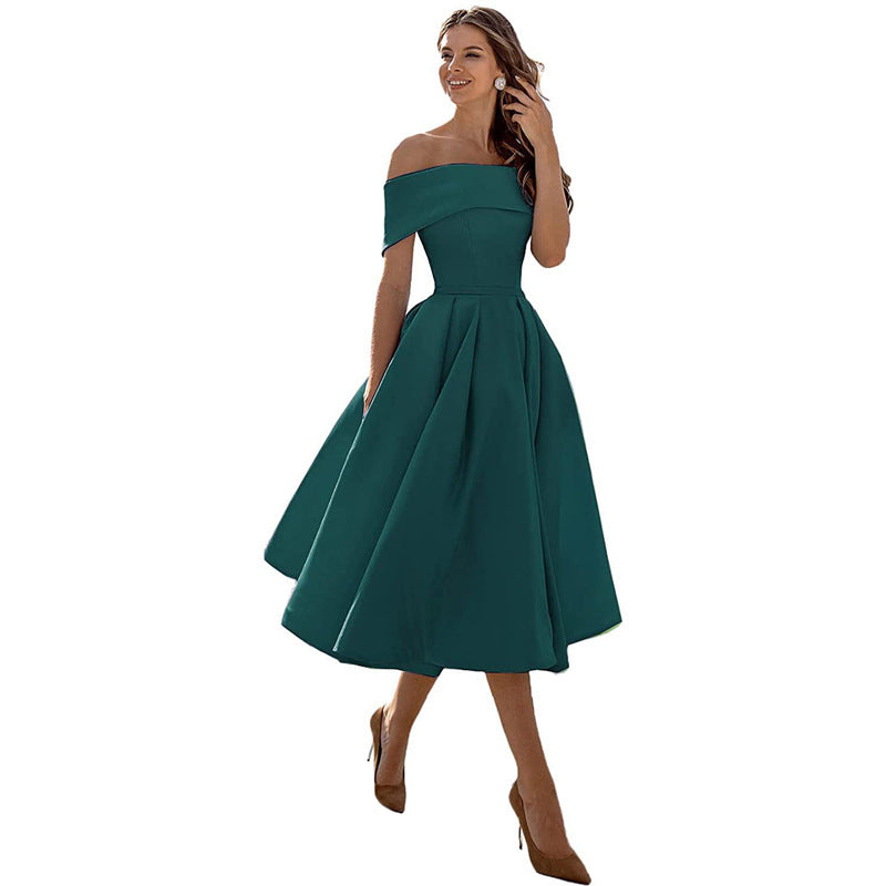 Lune London | Casual Fashion Satin Cocktail Dress Strapless