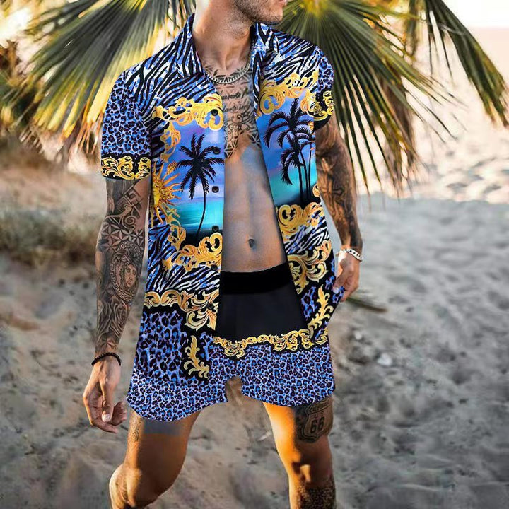 Men's stylish short-sleeve patterned beach outfit Lune London