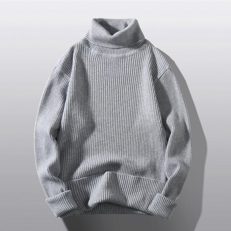 Men's Comfortable Roll-Neck Sweater Made Of Textured Knit Lune London