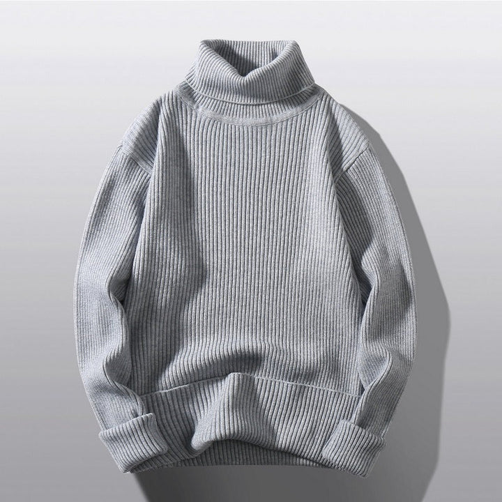 Men's Comfortable Roll-Neck Sweater Made Of Textured Knit Lune London