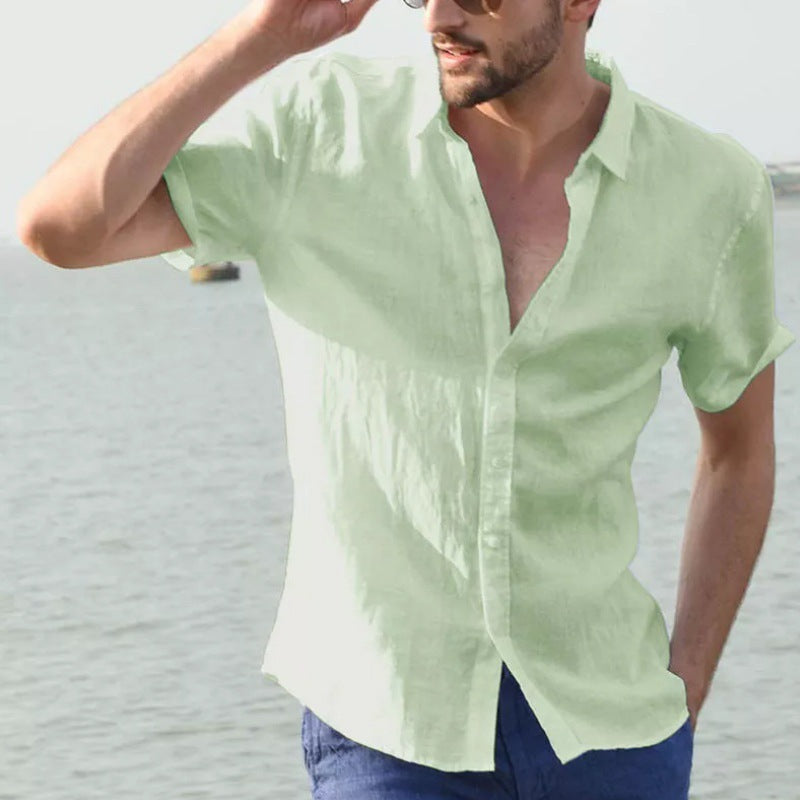 Light linen short sleeve shirt for men Lune London