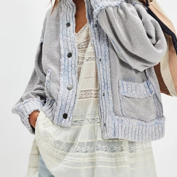 Casual knit sweater for women with voluminous sleeves Lune London