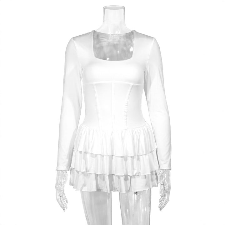 Women's Refined Wrap Dress with Ruffle Details and Deep Neckline Lune London