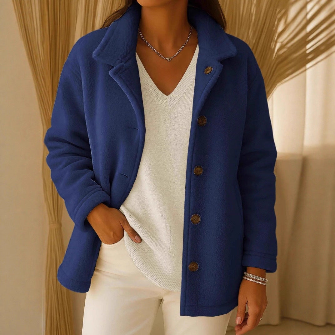 Veste en polaire pour femmes avec détails en boutons Chic & Stil